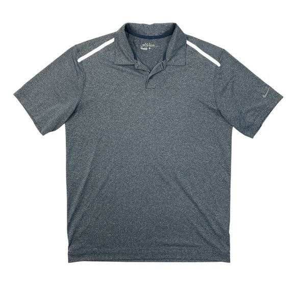 Nike Golf Shirt Mens M Medium Blue Grey Golf Tour Performance Lightweight Polo - Picture 1 of 11